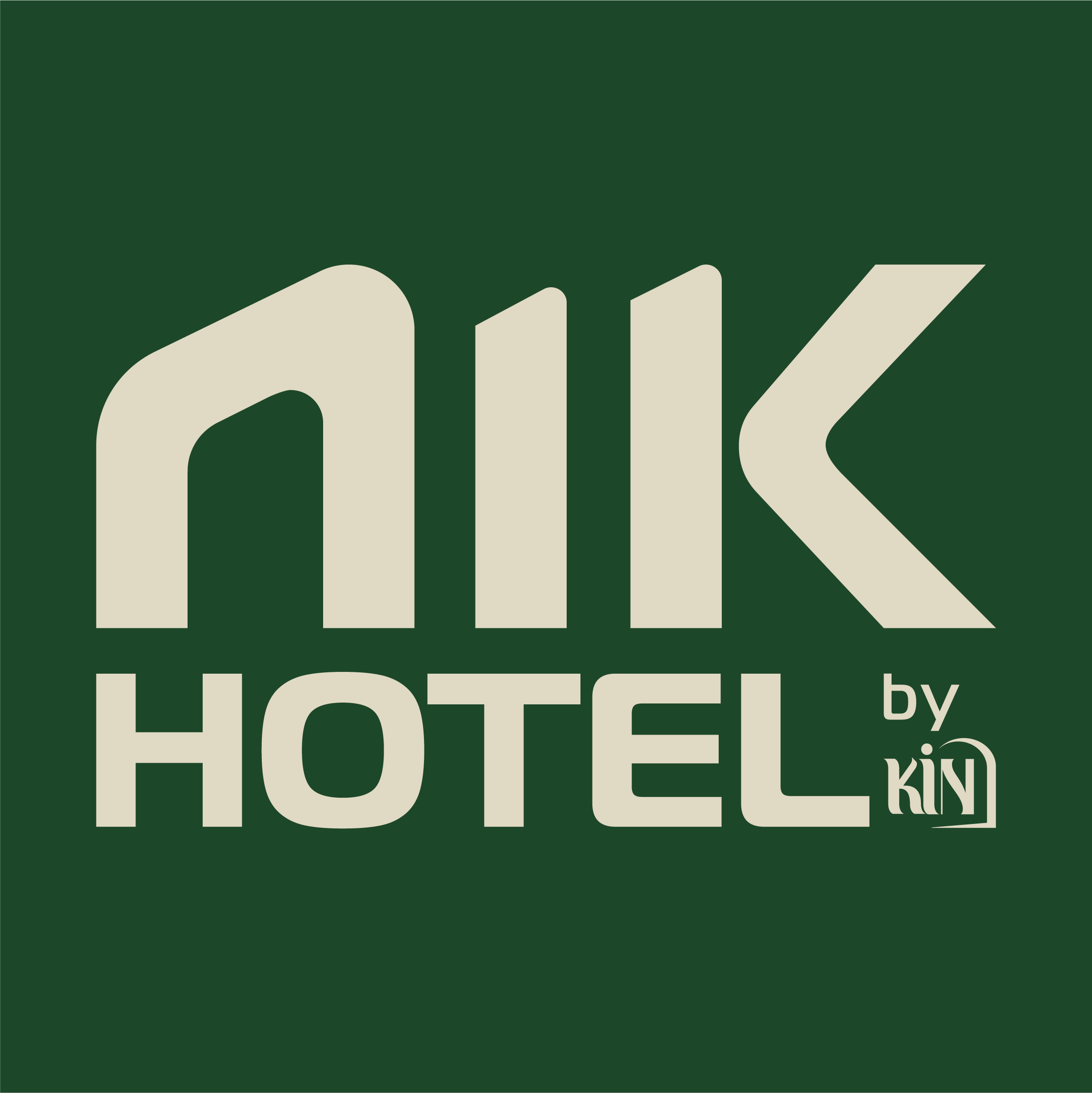 Logo NiK Hotel_Green BG