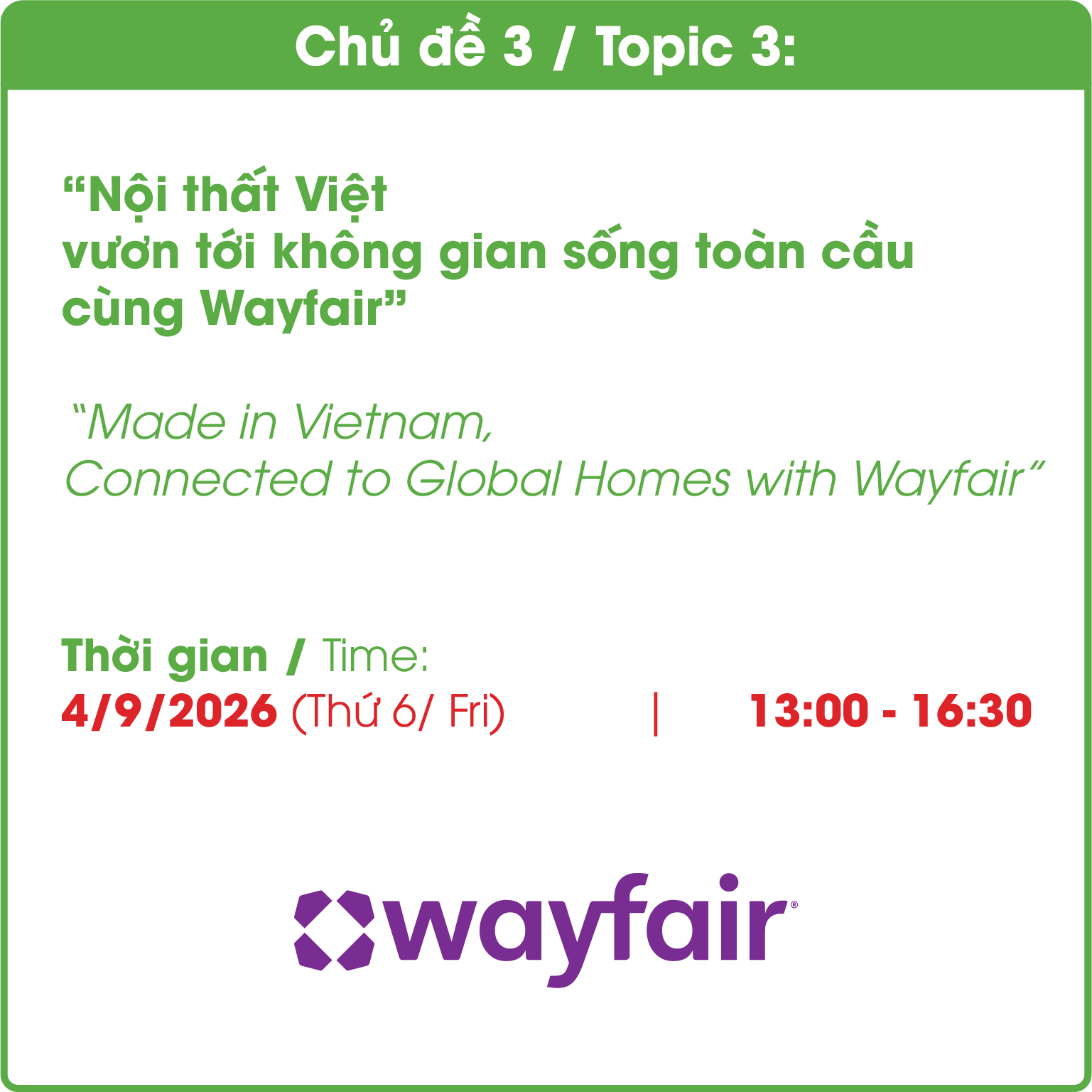 Wayfair seminar at VIFA ASEAN 2026